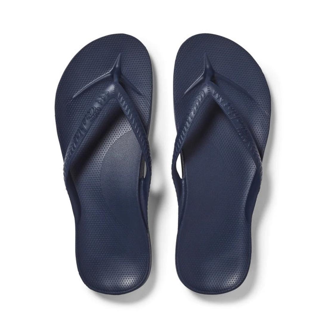 Archies Arch Support Jandal Navy sandals for the family, with navy straps, comfy sole, textured footbeds, and easy slip-on style. ksnz