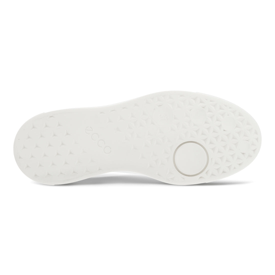 Ecco Street Tray White Womens Leather Sneaker with a bright white sole, gentle grip pattern, round heel accent, and easy lace closure. ksnz, 737428602638, 737428602645, 737428602652