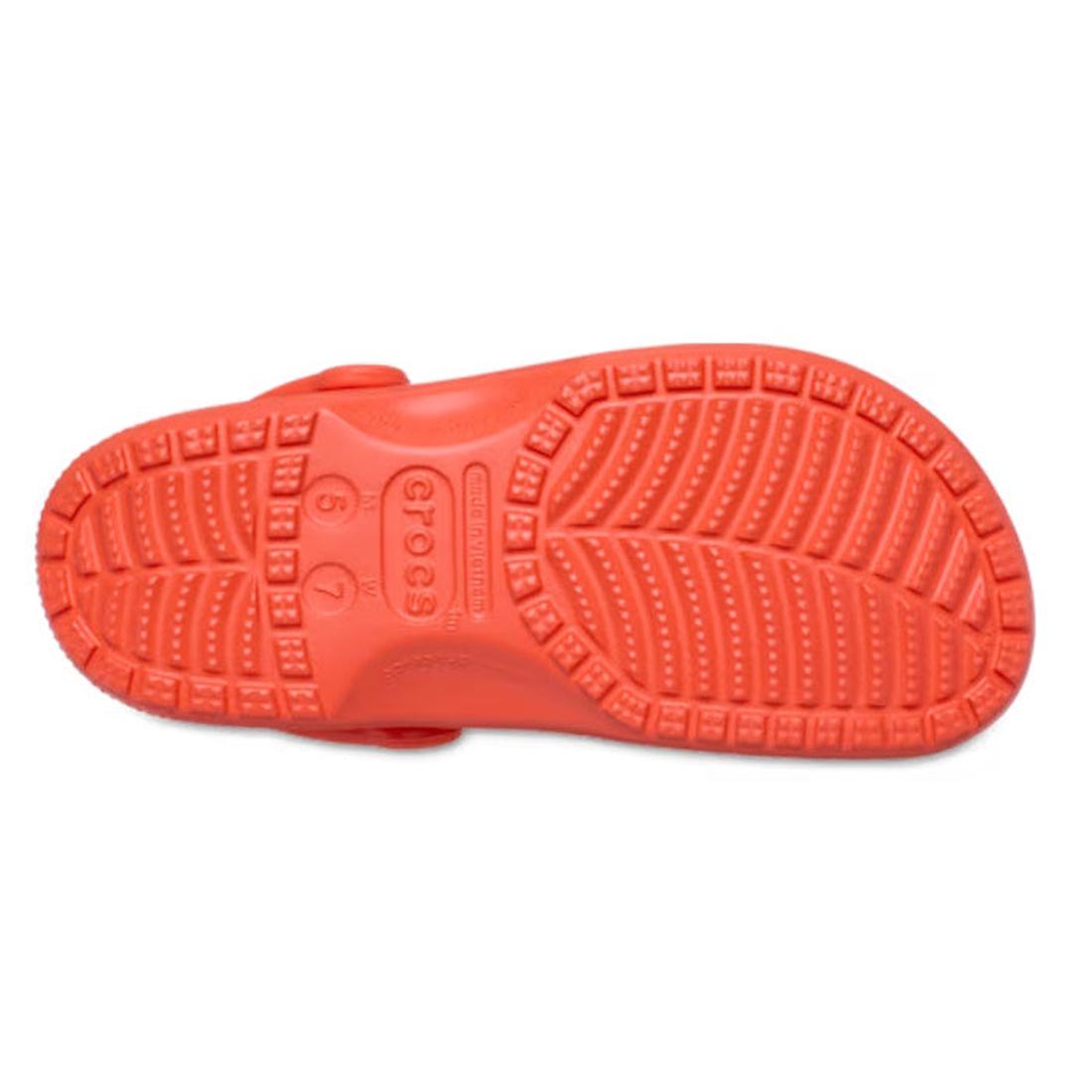 Stra fish Orange adulst Crocs sandal sole with textured pattern on a white background.,
198445192630,
198445192647,
198445192654,
198445192661,
198445192678,
198445192685,
198445192579,
198445192586,, 198445192630, 198445192647, 198445192654, 198445192661