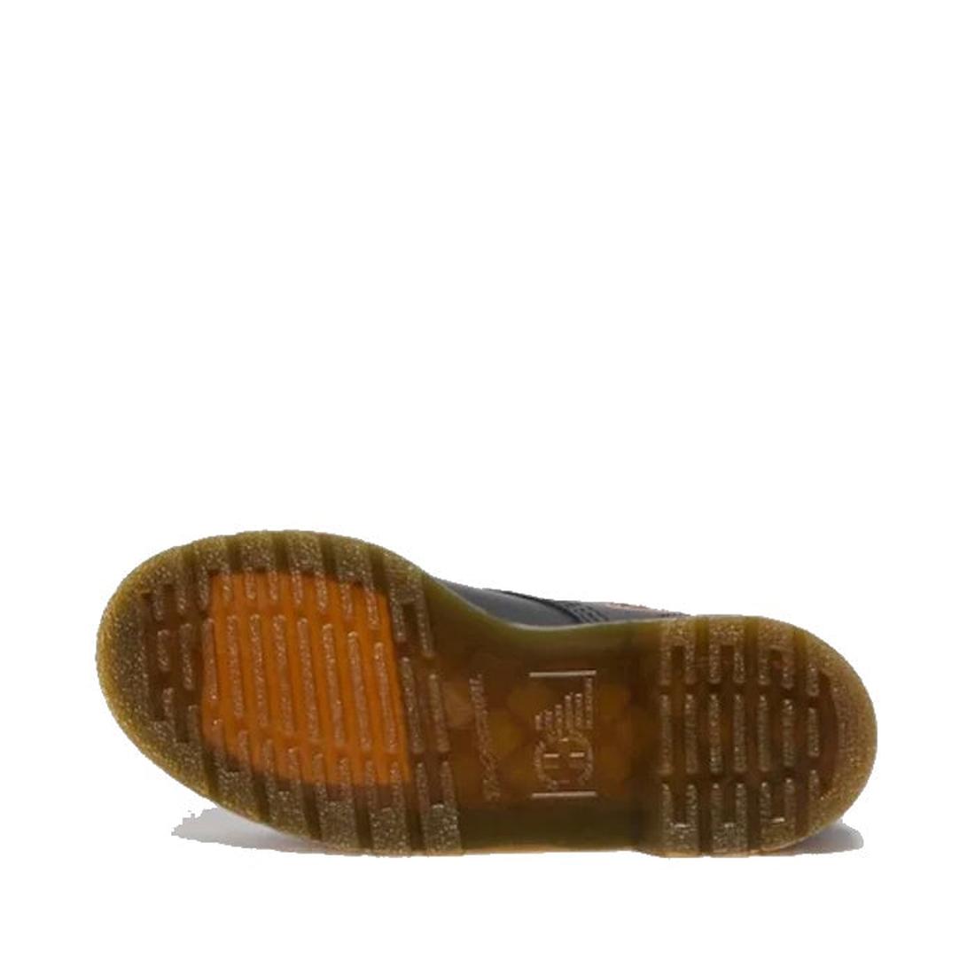 The image displays the sole of a Dr. Martens 1460 Vonda TF Tavern Floral Genix Nappa Leather boot, with translucent brown rubber, a textured grip pattern, and visible branding at the center on a plain white background., 47991, 190665742619, 190665742626, 