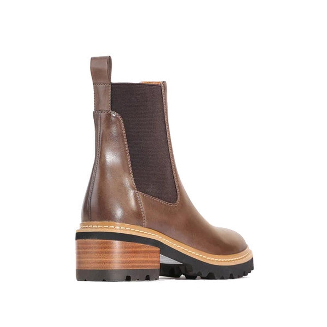 EOS Linear Nocciola Brown Chelsea Boot for the family, with easy pull-on sides, sturdy wooden heel, and black stretch panels on a white background.  ksnz, 9321191253398, 9321191253404, 9321191253411, 9321191253428, 9321191253435