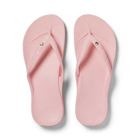 Archies Footwear Arch Support Jandal Pink Crystal sandals with cozy soles, sparkly crystal detail, and easy slip-on style for active kids.  ksnz