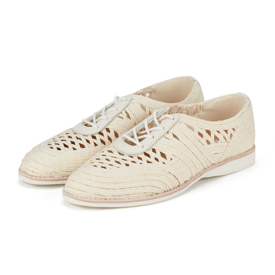 Rollie Womens Derby Open Weave Oat Off White Trainer offers cozy beige lace-up shoes, woven detail, light sole, and removable footbeds.  ksnz, 9781760774608, 9781760774615, 9781760774622, 9781760774639, 9781760774646