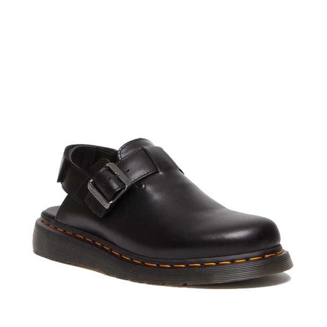 Image of the right foot side on of Dr Martens - Black Jorge II Black Brando Sling Back Sandal Covered Toe