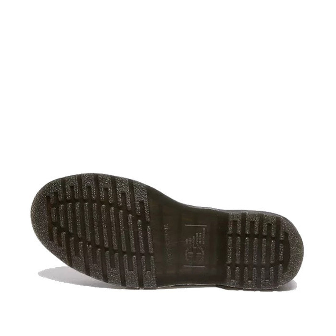 The image displays the sole of a single Dr Martens Vegan 1460 Rich Purple Oxford Rub Off Boot 8-eye (CLEARANCE) with a textured tread, viewed from the bottom against a plain white background., 190665602845, 31837, 31838, 31839, 190665602852, 190665602869,