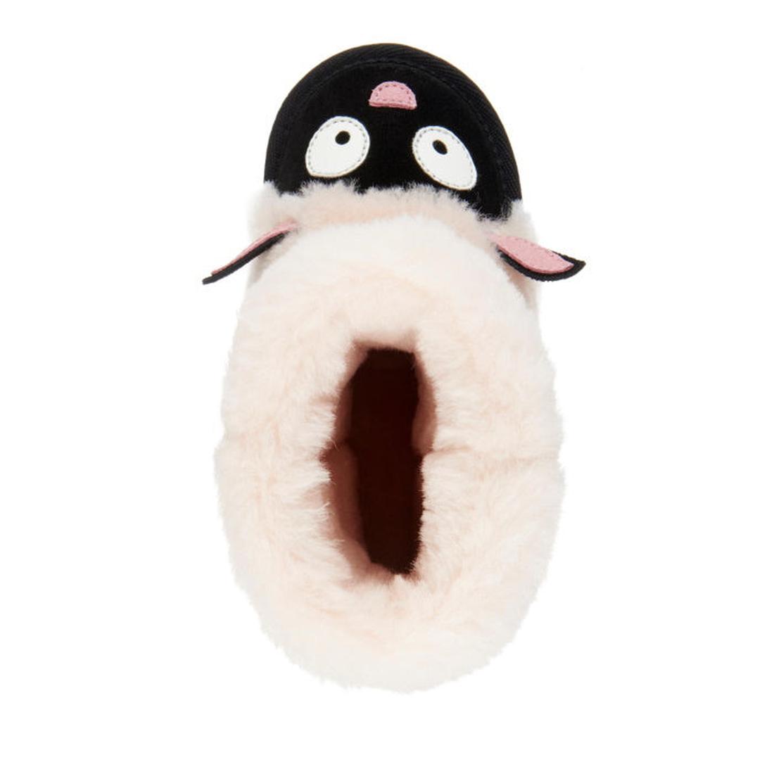 EMU NZ Kids Creatures Cream Lamb Wool Boots for kids, in cozy cream with fun lamb face, non-slip sole and easy pull-on design.  ksnz