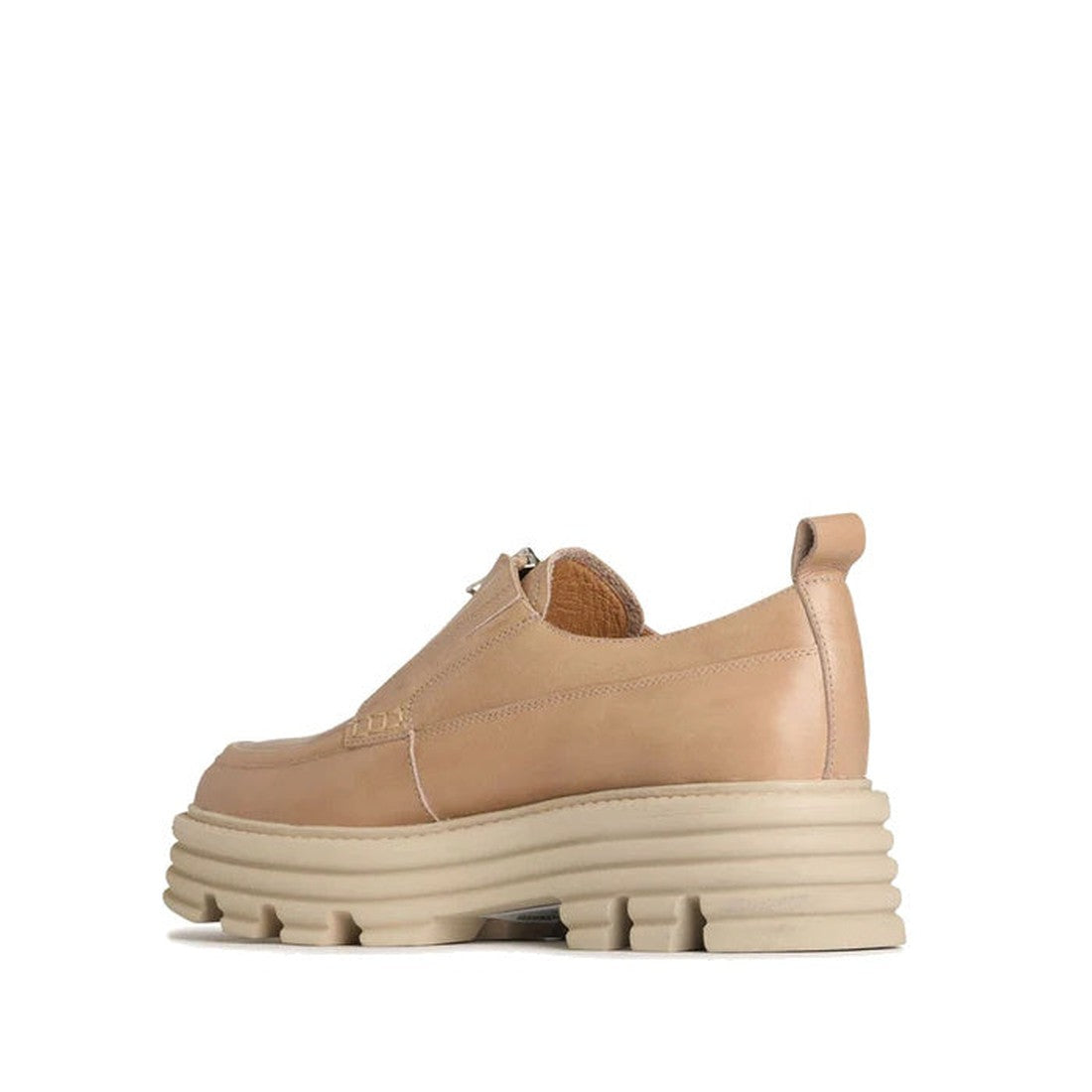EOS Jazzy Taupe Leather Zip Top Shoe—a comfy taupe leather shoe with a sturdy beige flatform sole and easy zip closure for busy days.  ksnz, 9321191192567, 9321191192574, 9321191192581, 9321191192598, 9321191192604