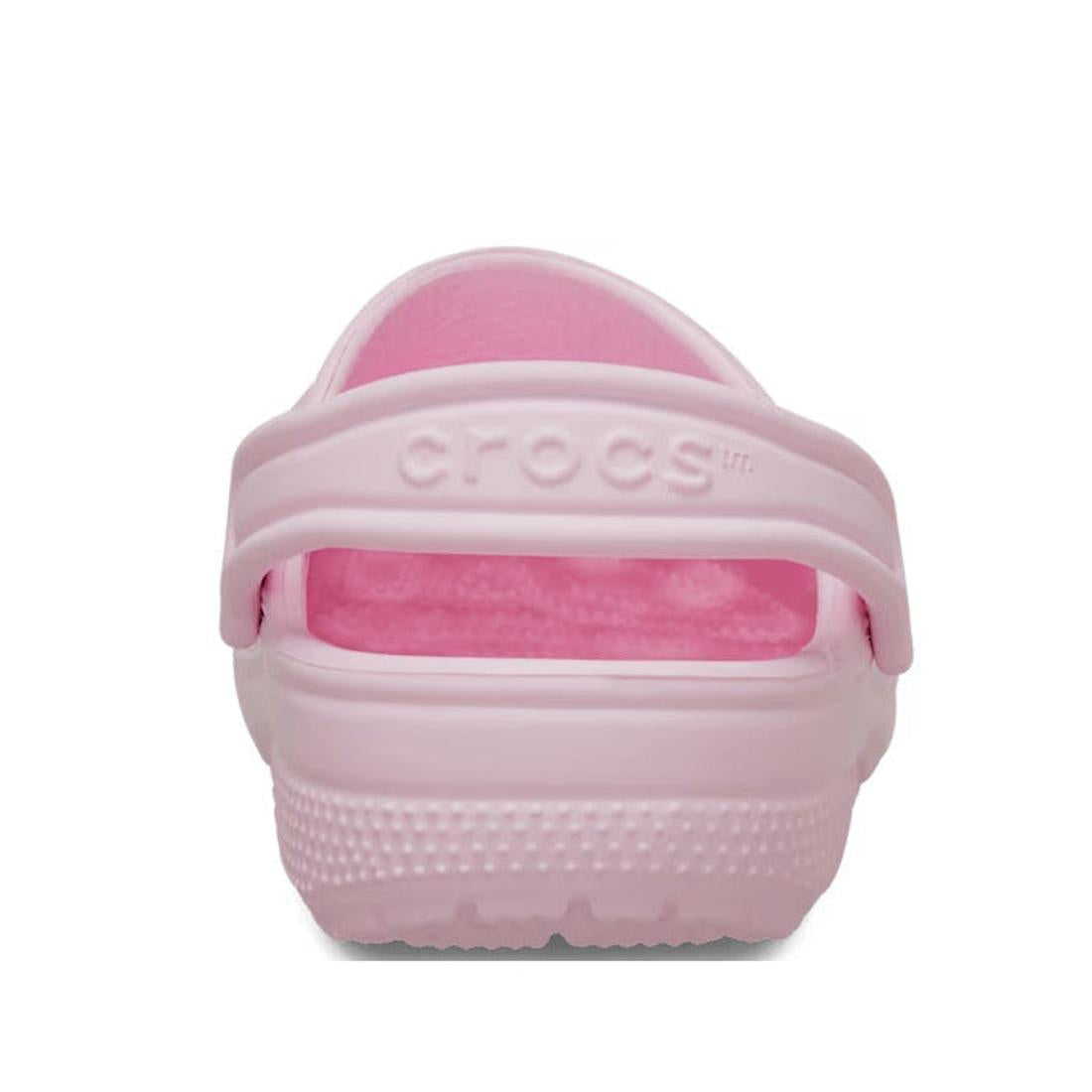 Toddlers Pink Crocs sandal rear view showing back on a white backgroundstrap with crocs embossed logo.,
198445102905,
198445102912,
198445102929,
198445102936,
198445102875,, 46497, 198445102905, 198445102912, 198445102929, 198445102936, 198445102875