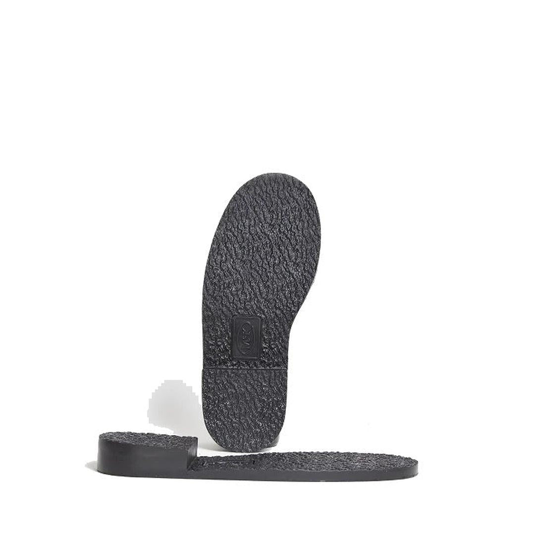 Two McKinlays Black Lace Up School Shoe Jill soles are shown on a white background—one flat, one upright—highlighting textured bottoms, grey stitching, and a center brand label. Available in US women’s sizes., 5192, 24050, 5193, 5194, 5195, 5196, 5197, 52