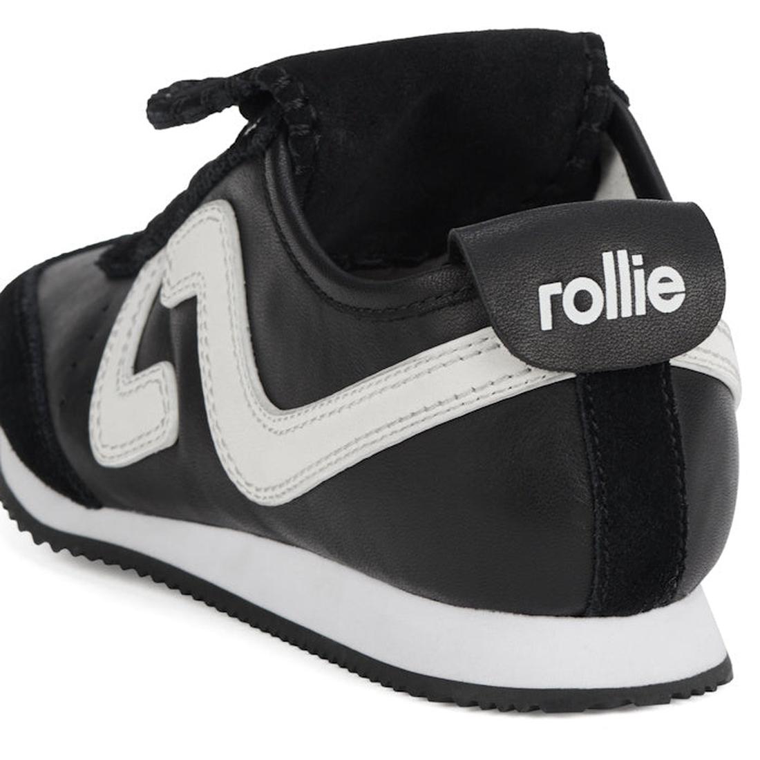 Rollie Womens Shift Black/Bone Sneaker features a comfy EVA sole, lace-up closure, and fun white stripe—great for daily family adventures.  ksnz, 9339554369945, 9339554362427, 9339554100234, 9339554006246, 9339554000138