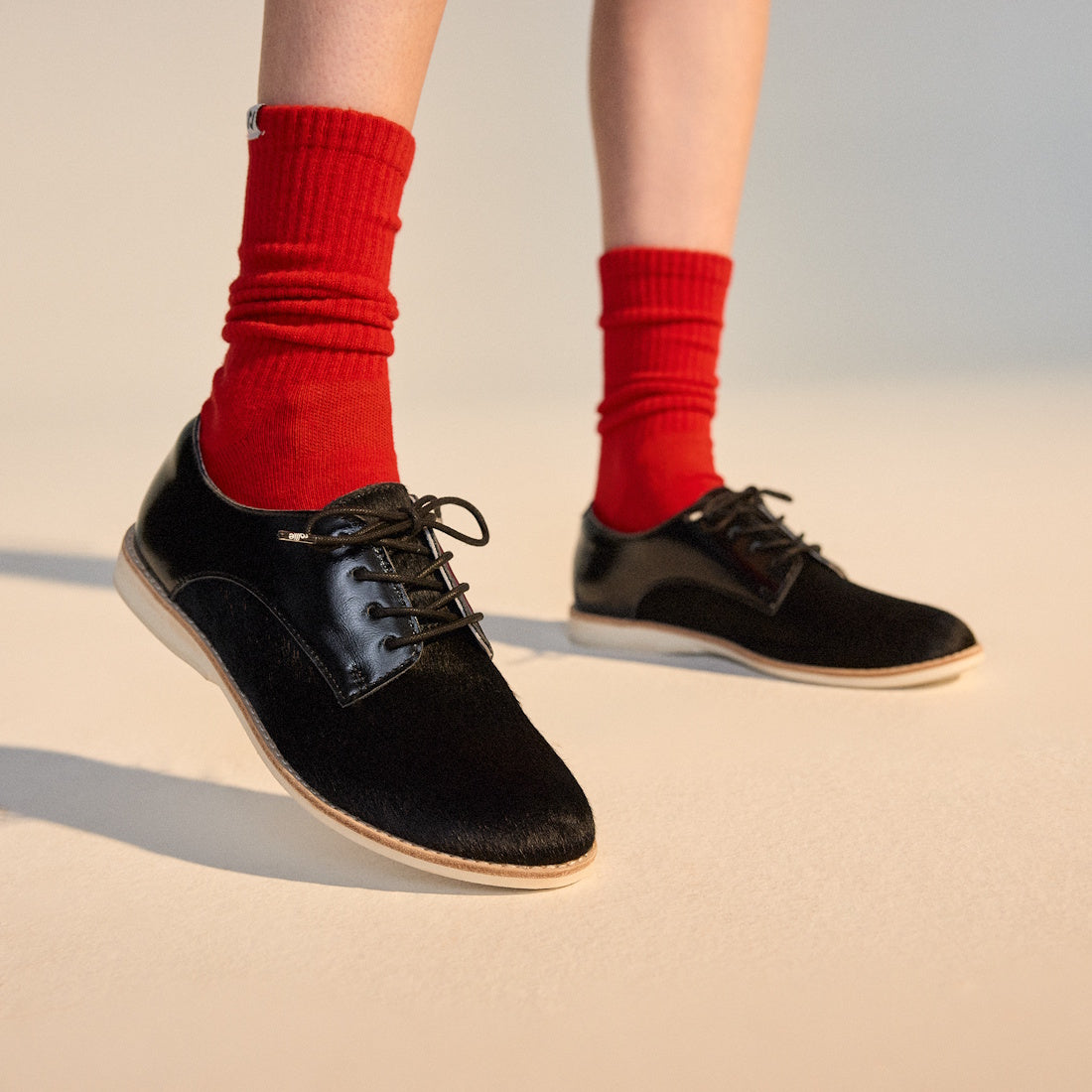Rollie Women's Derby Black Splice Leather Brogue Shoes with easy lace-up closure and safe, anti-slip light soles for family comfort.  ksnz, 51190, 9339554014920, 9339554054292, 9339554007458, 9339554000329, 9339554389769