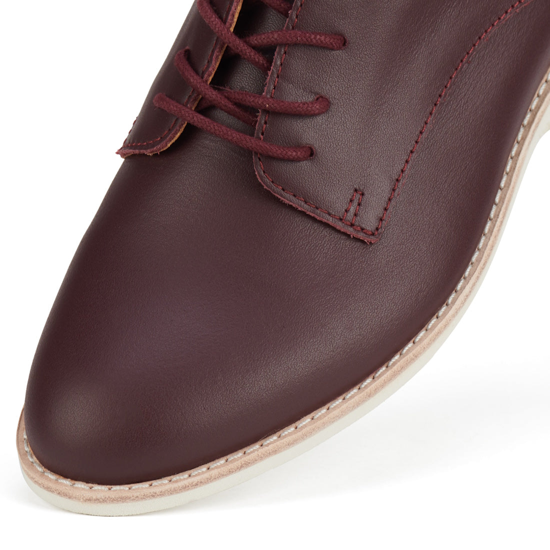Rollie Womens Derby in Super Soft Dark Cherry Leather, with cozy laces, sturdy beige sole, and anti-slip outsole—perfect for busy days.  ksnz, 9339554034843, 9339554086330, 9339554099231, 9339554070285, 9339554124001, 9339554126029