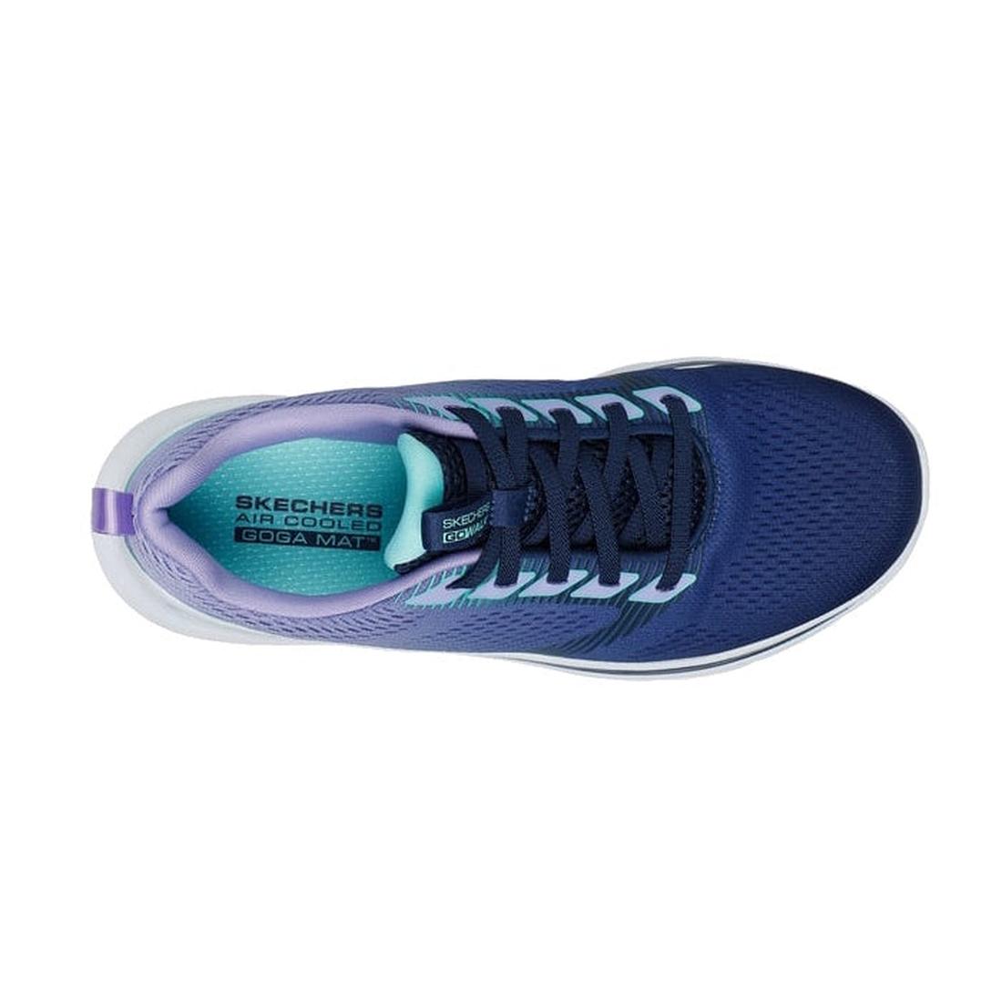 Top down view of the Skechers Hailey trainer walking shoe in navy with a touch of purple.,
197976958753,
197976958777,
197976958791,
197976958807,
197976958814,
197976958838,
197976958852,, 197976958753, 44380, 197976958777, 197976958784, 197976958791, 19