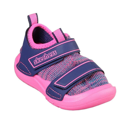 Skechers Toddlers Flex Play Triple Fit Playdate Strides Navy Pink